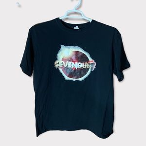 Sevendust Band T-shirt Mens Large Logo Metal Rock Modern Concert Music Casual
